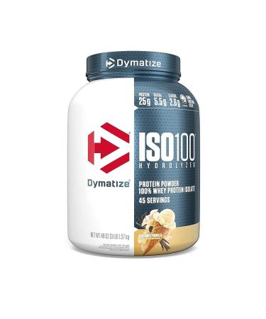 Dymatize ISO 100 Whey Protein Powder Isolate Gourmet Vanilla 3 lbs