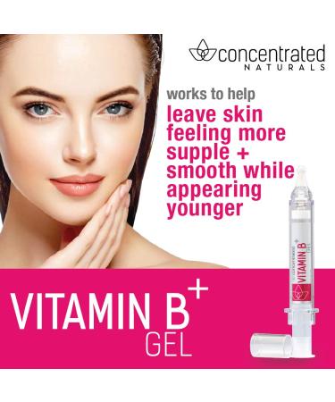 Vitamin B Gel for Face - Nourishing Hydrating Formula with Collagen & Caviar Extract | Easy Targeted Applicator | 0.4 oz / 12 g - Buy Online on GoSupps.com