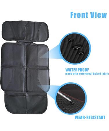 EMERSONGEARS Car Seat Protector 600D Waterproof Anti-slip Mat with Storage Bag | Universal Front & Rear Seats | Easy Install | Black Line - Buy Online on GoSupps.com