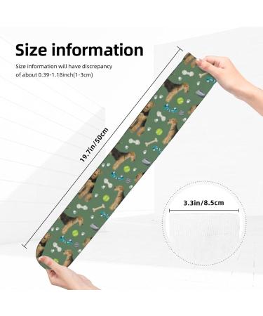 Airedale Terrier Toys Compression Socks 15 20 mmHg for Running & Cycling - Med Green - Best Support for Men & Women - Buy Online on GoSupps.com