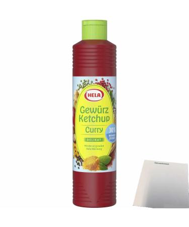 usy Pack for Hela Curry Ketchup with 30% less sugar (800 ml bottle) + usy block