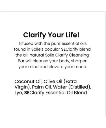 SE Clarify Cleansing Bar - Natural Nourishing Cleanser & Moisturizer for Gentle Wash - International Shipping Available - Buy Online on GoSupps.com