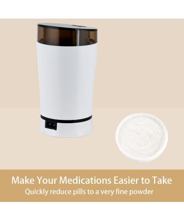 Buy Multifunctional Electric Pill Crusher Grinder - Fine Powder Pulverizer for Medication & Vitamins | Ideal for Feeding Tubes Kids Elderly & Pets - White 2 - Buy Online on GoSupps.com