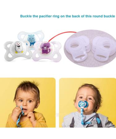 10pcs White Silicone Adapter Rings for Button Style Baby Pacifier Clips - Buy Online on GoSupps.com