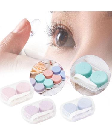 Colorful Contact Lens Case Set | 4 Portable Containers for Travel & Home Use - Random Colors - Buy Online on GoSupps.com
