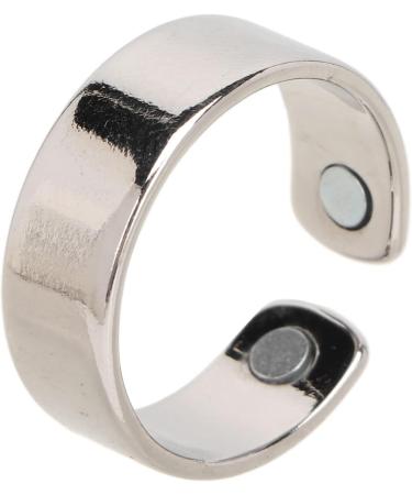Adjustable Silver Fatigue Relief Magnetic Ring - Stylish Metal Jewelry Accessories - Buy Online on GoSupps.com