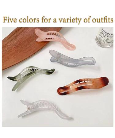 5 Color Hair Claw Clips for Thin Hair - Strong Hold Styling Accessory for Women & Girls - 5 Count Pack - Buy Online on GoSupps.com
