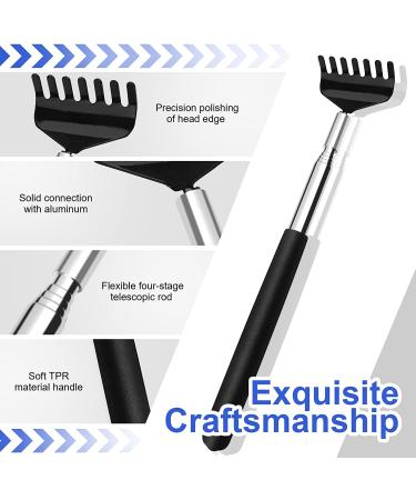 3-Pack Black Telescopic Back Scratcher Set with Carry Bag - Stainless Steel Extendable Scratching Tools for Men and Women - Buy Online on GoSupps.com