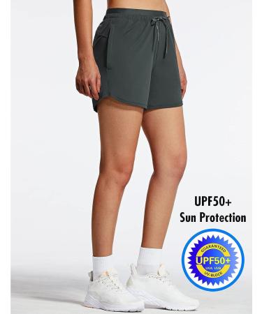 BALEAF Women's Hiking Shorts 4 Quick Dry with Zip Pockets - X-Large Gray - Buy Online on GoSupps.com