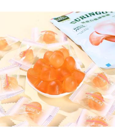 Mango Soft Candy White Peach Grape Peelable Gummies Fruit Juice Fudge Gummy Candy Sweets Chinese Casual Sugary Healthy Dim Sum Wedding Candies Delicious Dessert Snacks Gift (White peach 5bag) White peach 5bag - Buy Online on GoSupps.com