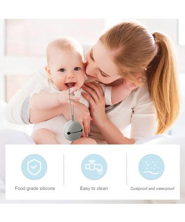 Forreen Pacifier Box for Girls BPA-Free Silicone Dustproof Portable Storage for Strollers & Backpacks (2 Pack - Pink & Gray) - Buy Online on GoSupps.com