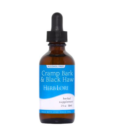 Herb Lore Cramp Bark & Black Haw Tincture Alcohol Free Liquid Herbal Menstrual Cramp Supplement Drops for Period Cramps Muscle Tension & Uterine Support (2 fl oz)