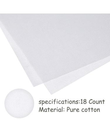 Caydo 18 Count Aida Cloth Cross Stitch Fabric - 4 Pieces, White - Embroidery Essential - Buy Online on GoSupps.com