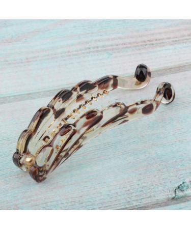 Prettyia Women's Coffee Hair Clip - Stylish Banana Clip Hair Grip & Hairpins for Perfect Hold - Buy Online on GoSupps.com