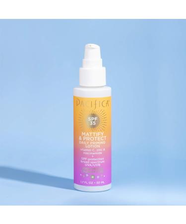 Pacifica Beauty Mattify & Protect Daily Priming Lotion SPF 35 - Vegan & Cruelty-Free with Vitamin C, Zinc, Niacinamide - Buy Online on GoSupps.com