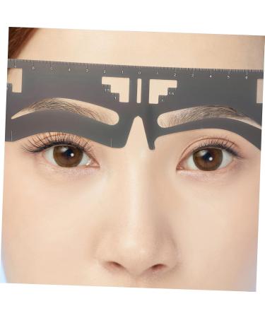 BIUDECO 2pcs Eyebrow Ruler Brow Guide Template Eyebrow Guide Stencil Eyebrow Shaping Ruler Stainless Steel 17x4.8cm Black - Buy Online on GoSupps.com
