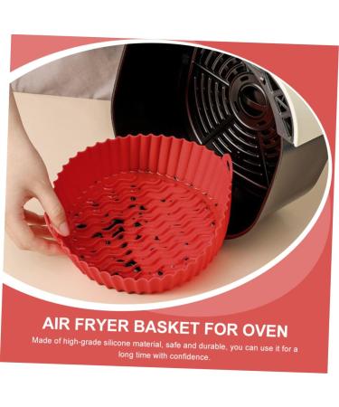 LABRIMP 2pcs Fryer Pan Silicone Baking Pans Air Fryer Rotisserie Airfryer Basket for Oven Non Stick Supplies - Buy Online on GoSupps.com