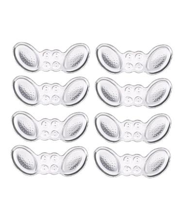 Gatuida 4 Pairs Anti-Drop Follow-up Sole Stickers for Heels Transparent Heel Stickers Adhesive Heel Pads Transparent Stickers Shoe Insoles Foot Care Half Sole High Heel