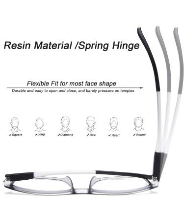 Eyeurl 4-Pack Blue Light Filter Reading Glasses for Men & Women - 2.0x Magnification for Computer & Cell Phone Use - Buy Online on GoSupps.com
