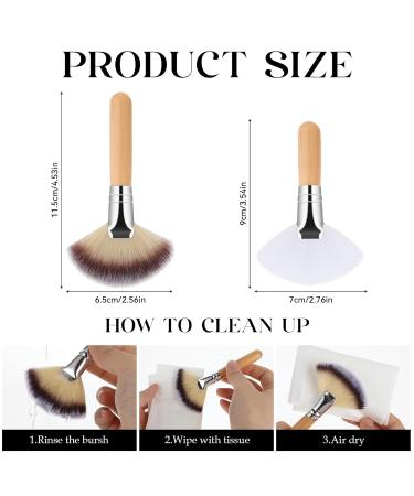 Thinp 4 Pcs Facial Fan Brush Set - Soft Bristle Highlighting & Blush Brushes for Women & Girls | Perfect for Loose Powder Makeup | International Shipping Available - Buy Online on GoSupps.com