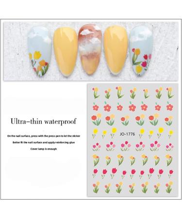 Decor Nail Design Tulip DIY Manicure 3D Holographic Flower Nail Stickers(5) Style05 - Buy Online on GoSupps.com