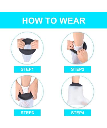 Reusable Shower Protection for Half Legs - Keep Plaster Dry & Sealed Foot Protection (Black) - Ideal for Adults - Buy Online on GoSupps.com