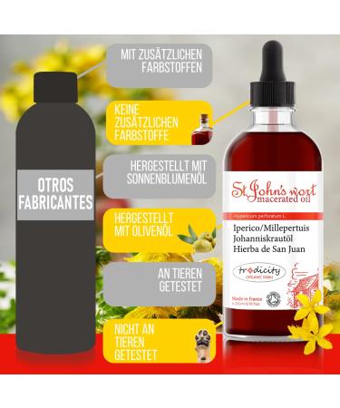 Strong Johanniskraut Oil - Multi-Purpose Massage Oil for Skin Hair Cellulite & Stretch Marks | 30ml Face & Body Treatment - Buy Online on GoSupps.com