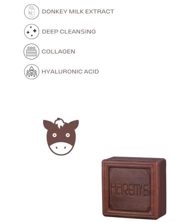 Harem's Donkey Milk Soap - Nourishing & Moisturizing with Collagen & Hyaluronic Acid for Healthy Enriched Skin | Shop Internationally - Buy Online on GoSupps.com