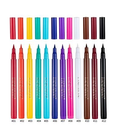 Long-Lasting Waterproof Vegan Liquid Eyeliner - Neon Blue Pencil with Sharp Tip, Smudge-Proof & Quick Dry - Easy Cleansing Makeup Gift for Women - Buy Online on GoSupps.com