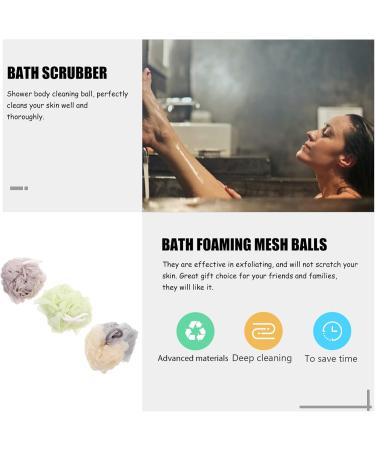 3pcs Bath Ball Set - Exfoliating Mesh Scrubber for Soft Skin | International Shipping Available - Buy Online on GoSupps.com
