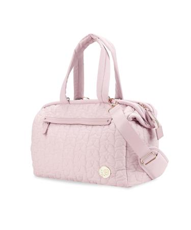 SONARIN Multi-Pockets Baby Nappy Changing Tote Bag Stylish Large Capacity Multifunctional Baby Changing Bag Satchel Messenger Bag Travel Diaper Bag with Single Shoulder Strap(Pink)
