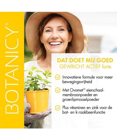 Botany Botanicy Geend Activ Forte with green lipped mussel powder ovomet egg membrane powder for joints bones ligaments and tendons high dose 60 capsules monthly pack 294 g - Buy Online on GoSupps.com