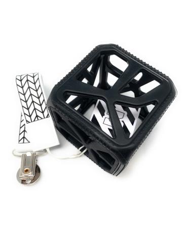 Malarkey Kids Chew Cube Baby Toy with Teether Tether - Black | BPA Free Silicone Rattle Teether for Aching Gums - Buy Online on GoSupps.com