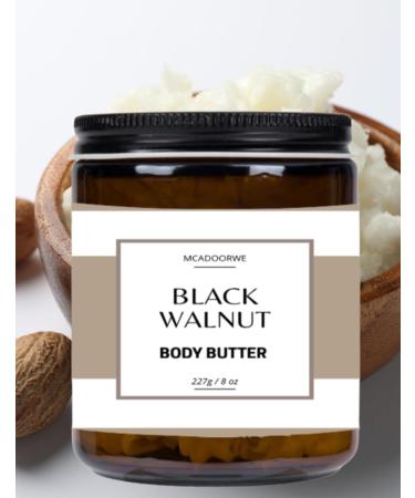 Black Walnut Whipped Body Butter | Handmade Organic Shea Mango Cocoa Blend |8 oz Jar - Buy Online on GoSupps.com