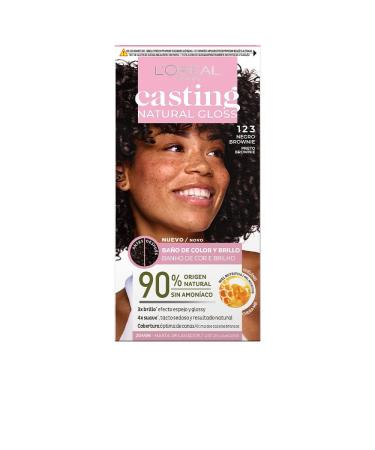 Semi-Permanent Hair Color L'Oreal Make Up Casting Natural Gloss Ammonia-Free Nº 123-negro brownie (180 ml)