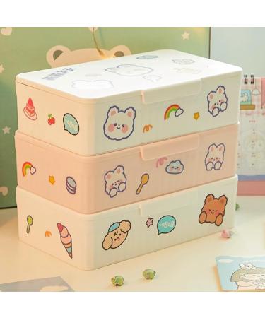 DHSUUUUP Daily Colored Contact Lenses Storage Case - Stylish Pink Organizer for Travel & Home - Buy Online on GoSupps.com