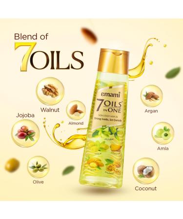 Emami 7-in-1 Hair Oil | with Natural Ayurvedic Herbs | Repairs Hair Damage | Nourishes Scalp | Fights Dandruff | Provides Strong & Healthy Hairs | 16.91 Fl Oz (500ml) - Buy Online on GoSupps.com