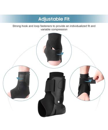 Adjustable Ankle Brace & Drop Foot Brace for Plantar Fasciitis Relief - Compression Socks for Injury Recovery & Joint Pain - Buy Online on GoSupps.com