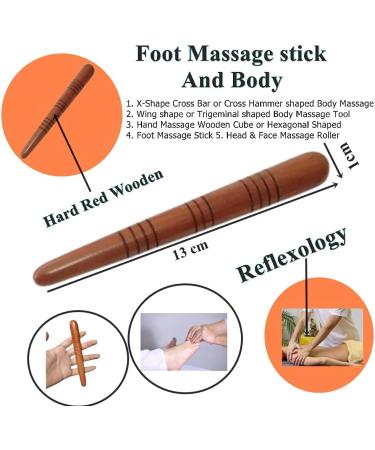 MATAS Reflexology Massage Foot Stick - 13 cm Thai Wooden Health Tool for Pain Relief - Buy Online on GoSupps.com