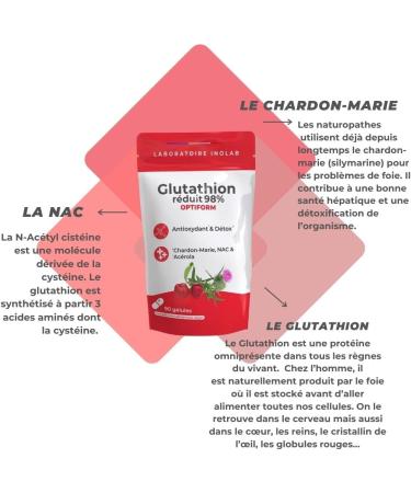 INOLAB Glutathione 400mg NAC Milk Thistle Acerola Bio - GASTRO RESISTANT Capsules Optimized assimilation - Glutathione with Bio Fe - Buy Online on GoSupps.com