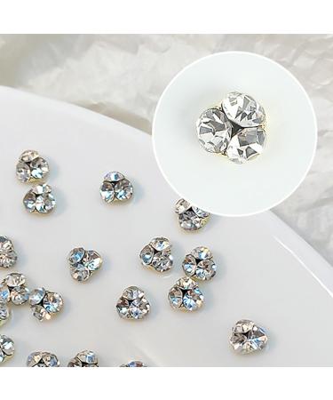 FEIlei 10Pcs Flatback Glass Nails Rhinestones Nail Art Decoration Manicure Accessory - Buy Online on GoSupps.com