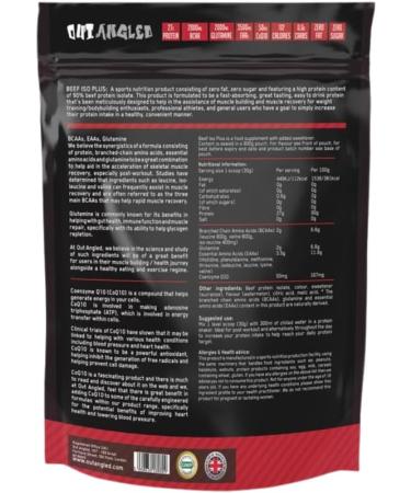 Out Angled Beef Iso Plus Isolate Protein 900g - Strawberry Lime Flavor - Buy Online on GoSupps.com