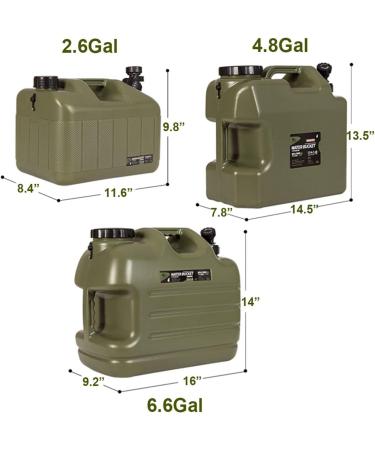 DESERT & FOX 4.8Gal PE Water Storage Carrier with Spigot - Portable Green Bucket for Camping, Hiking, Picnic, BBQ - Buy Online on GoSupps.com