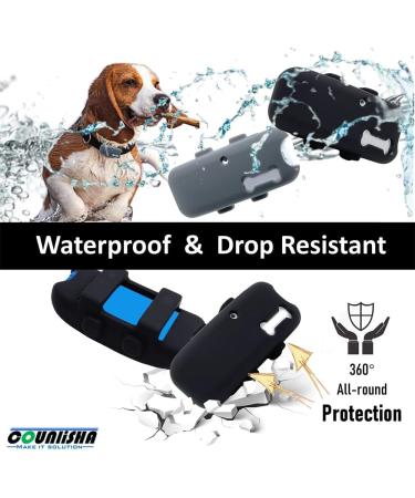 Silicone Cover for Tractive GPS Dog Tracker - Waterproof Rubber Accessories (2 Pack Black & Gray) - Durable Pet Collar Finder - Buy Online on GoSupps.com