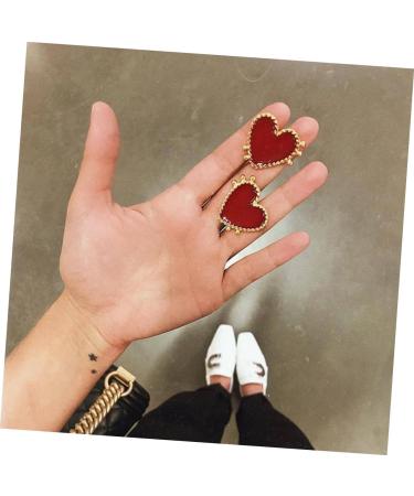 CHILDWEET 1 Pair Business Gifts Earings Heart Studs Jewelry Gift for Earring Miss Red Love - Buy Online on GoSupps.com