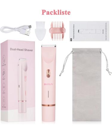 Bestauty 2-in-1 Intimate Razor for Women - Waterproof Wireless Electric Shaver for Armpits & Legs - Pink Wet & Dry Shaving Solution - Buy Online on GoSupps.com