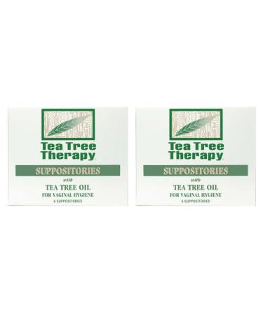 Tea Tree Therapy Vaginal Suppositories with Oil (2-Pack of 6)