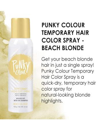 Punky Temporary Hair Highlight Spray Beach Blonde 3.5 oz 2-Pack 3.5 Ounce (Pack of 2) Beach Blonde - Buy Online on GoSupps.com