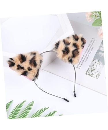MERRYHAPY Hair Hoop Fluffy Leopard Hoop Headbands for Cat Headband Halloween Cat Ears Animal Ears Party Favor Headband Leopard Headband Plush Fox Hair Bands Ear Hair Band - Buy Online on GoSupps.com