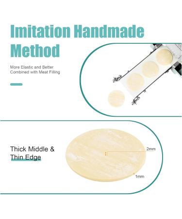 Commercial Electric Dumpling Skin Processing Machine Wonton Skin Processing Machine 50-60 Pieces/Minute with 1 Mold for Kitchen - Buy Online on GoSupps.com